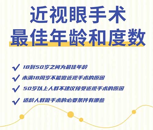 近视眼手术最佳年龄和度数