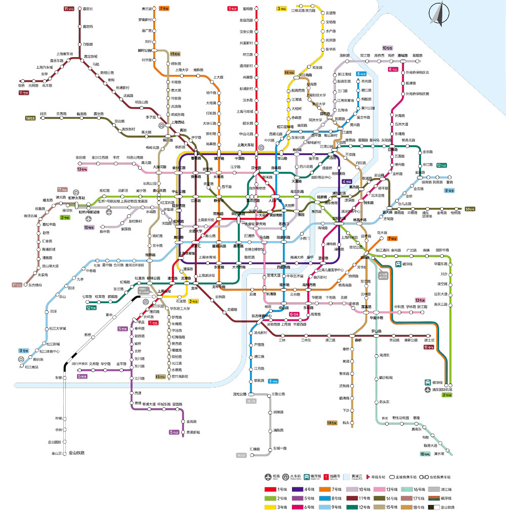 上海地铁线路图